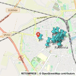 Mappa Via Paolo Pavirani, 48121 Ravenna RA, Italia (1.034)