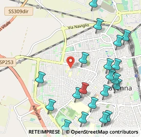 Mappa Via Paolo Pavirani, 48121 Ravenna RA, Italia (1.3235)