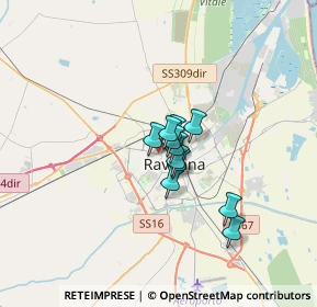 Mappa Via Chiesa, 48125 Ravenna RA, Italia (1.85182)