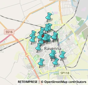 Mappa Via Chiesa, 48123 Ravenna RA, Italia (1.082)