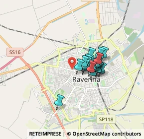 Mappa Via Chiesa, 48125 Ravenna RA, Italia (1.11474)