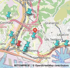 Mappa Autostrada dei Giovi, 16149 Genova GE, Italia (1.26083)