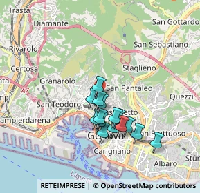 Mappa Salita della Madonnetta, 16136 Genova GE, Italia (1.46333)