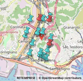 Mappa Via Antonio Pellegrini, 16167 Genova GE, Italia (0.71)