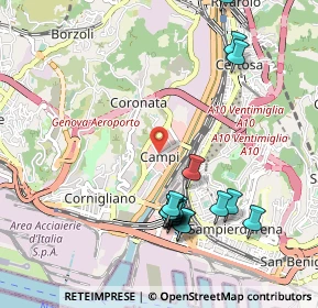 Mappa Via Pier Luigi Bagnasco, 16154 Genova GE, Italia (1.10882)