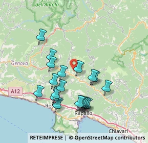 Mappa Via Bandie, 16047 Moconesi GE, Italia (7.2565)