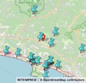 Mappa Via Bandie, 16047 Moconesi GE, Italia (9.5365)