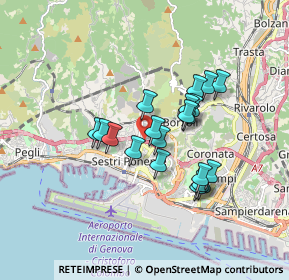 Mappa Via Giovanni Gaggero, 16153 Genova GE, Italia (1.4055)