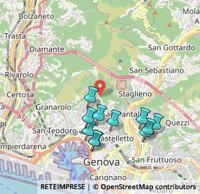 Mappa Castelletto, 16136 Genova GE, Italia (1.85545)
