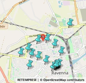 Mappa Via Vincenzo Gallina, 48123 Ravenna RA, Italia (1.136)