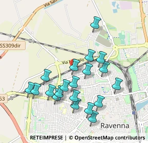 Mappa Via Achille Borghi, 48123 Ravenna RA, Italia (0.9365)