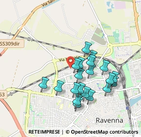 Mappa Via Achille Borghi, 48123 Ravenna RA, Italia (0.8455)