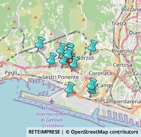 Mappa Via Priano, 16153 Genova GE, Italia (1.08583)