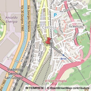 Mappa Via Germano Jori, 4/R, 16159 Genova, Genova (Liguria)