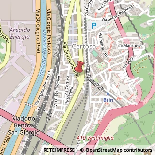 Mappa Via Germano Jori, 22/6, 16159 Genova, Genova (Liguria)