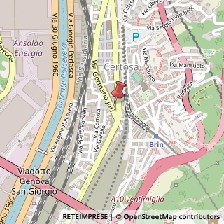 Mappa Via San Bartolomeo della Certosa, 1, 16159 Genova, Genova (Liguria)