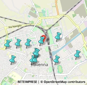 Mappa Via Amalasunta, 48123 Ravenna RA, Italia (1.09333)