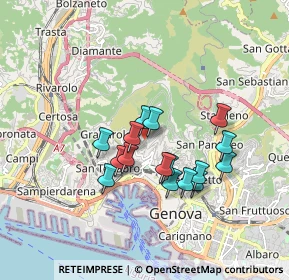 Mappa Via Gaeta, 16134 Genova GE, Italia (1.45188)