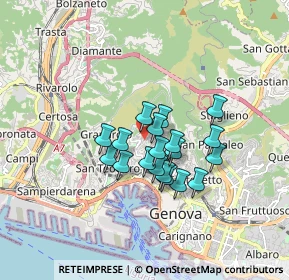 Mappa Via Gaeta, 16134 Genova GE, Italia (1.22421)