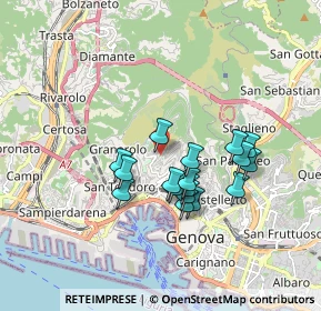Mappa Via Gaeta, 16134 Genova GE, Italia (1.48529)