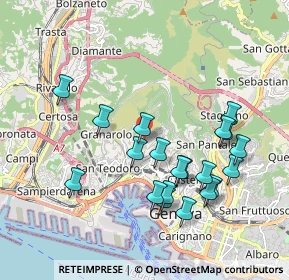 Mappa Via Gaeta, 16134 Genova GE, Italia (1.938)