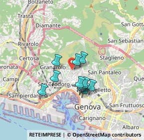 Mappa Via Gaeta, 16134 Genova GE, Italia (1.28364)