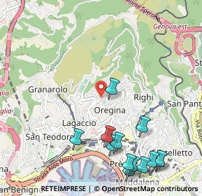 Mappa Via Gaeta, 16134 Genova GE, Italia (1.36154)