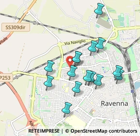 Mappa Viale 14 Luglio, 48123 Ravenna RA, Italia (0.842)