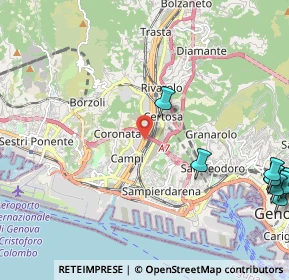 Mappa Via Greto di Cornigliano, 16121 Genova GE, Italia (3.91625)