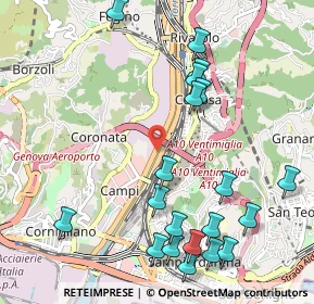 Mappa Via Greto di Cornigliano, 16121 Genova GE, Italia (1.2485)