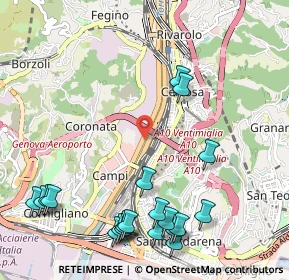 Mappa Via Greto di Cornigliano, 16121 Genova GE, Italia (1.3845)