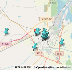 Mappa Via Dorese, 48123 Ravenna RA, Italia (3.13667)