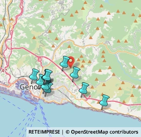 Mappa Via Al Poligono di Quezzi, 16132 Genova GE, Italia (3.61455)