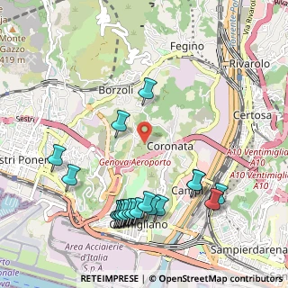 Mappa Via Monte Guano, 16152 Genova GE, Italia (1.225)