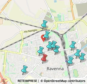 Mappa Via Zampeschi, 48123 Ravenna RA, Italia (1.03167)