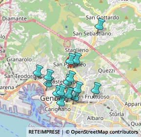 Mappa Via Montaldo Leonardo, 16137 Genova GE, Italia (1.6525)