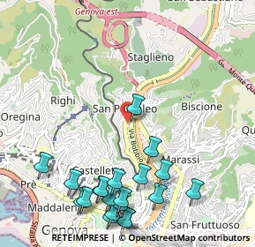 Mappa Via Montaldo Leonardo, 16137 Genova GE, Italia (1.3595)