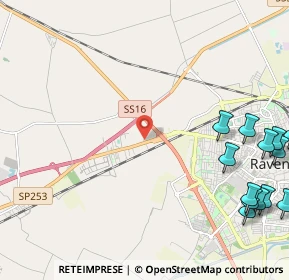 Mappa Via della Merenda, 48125 Ravenna RA, Italia (3.35077)