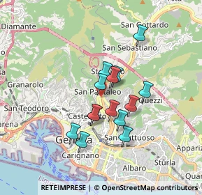 Mappa Via Bobbio, 16100 Genova GE, Italia (1.33714)