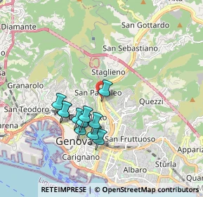 Mappa Via Bobbio 306 R 16137 Genova, 16100 Genova GE, Italia (1.60636)