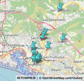 Mappa Via Bobbio 306 R 16137 Genova, 16100 Genova GE, Italia (1.72167)