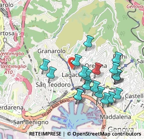 Mappa Via Bari, 16134 Genova GE, Italia (0.946)