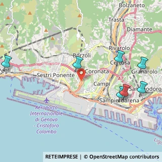 Mappa Via Alessandro Vallebona, 16152 Genova GE, Italia (3.34727)
