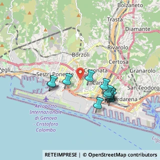 Mappa Via Alessandro Vallebona, 16152 Genova GE, Italia (1.6825)