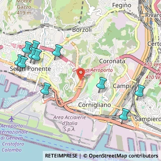 Mappa Via Alessandro Vallebona, 16152 Genova GE, Italia (1.38)