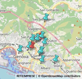 Mappa Via Gribodo Giovanni, 16142 Genova GE, Italia (1.43154)