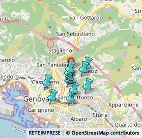 Mappa Via Gribodo Giovanni, 16142 Genova GE, Italia (1.28364)