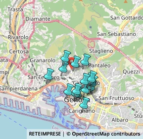 Mappa Passo di S. Nicolò, 16136 Genova GE, Italia (1.37824)