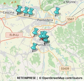 Mappa Via la Pieve, 56038 Ponsacco PI, Italia (3.30545)