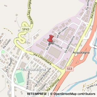 Mappa Via dell' agricoltura, 61041 Acqualagna, Pesaro e Urbino (Marche)